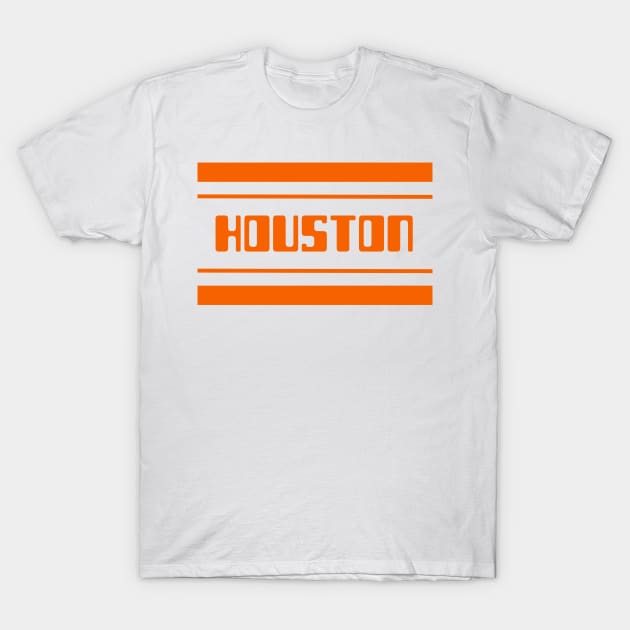 Houston Orange Stripes | Sports Team T-Shirt by FantasySportsSpot